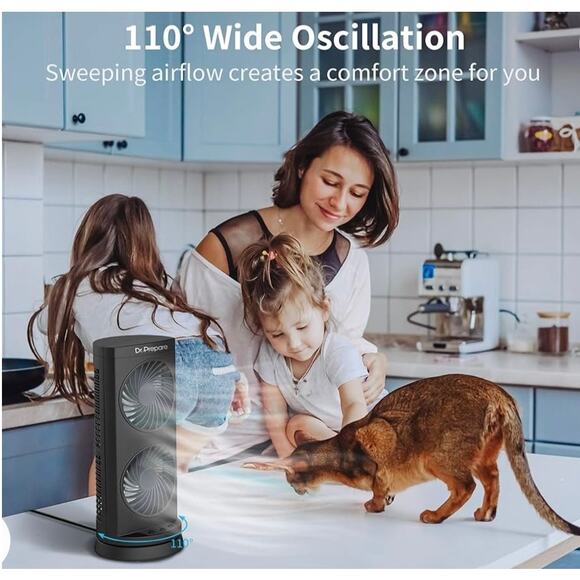 Mr. Prepare Tower Oscillating Fan 3 Speed with Timer - Picture 5 of 5